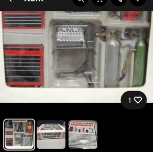 1:18 Scale Garage Accessories Kit - Red and Silver